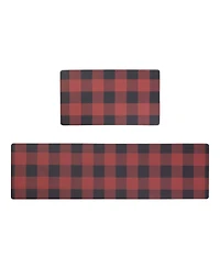Eddie Bauer Buffalo Check Non-Slip 2-Piece Kitchen Mat Set