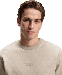 Boss by Hugo x Porsche Men's Regular-Fit Check Jacquard Sweatshirt