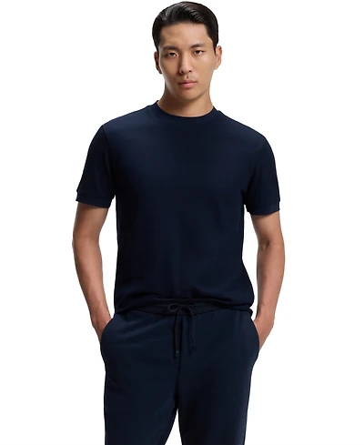 Boss by Hugo Men's Cotton-Pique Two-Tone Regular-Fit T-Shirt