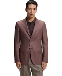 Boss by Hugo Men's Wool-Silk Regular-Fit Single-Breasted Blazer