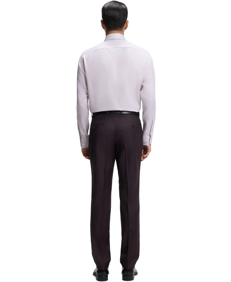 Boss by Hugo Men's Cotton Fine-Striped Regular-Fit Dress Shirt