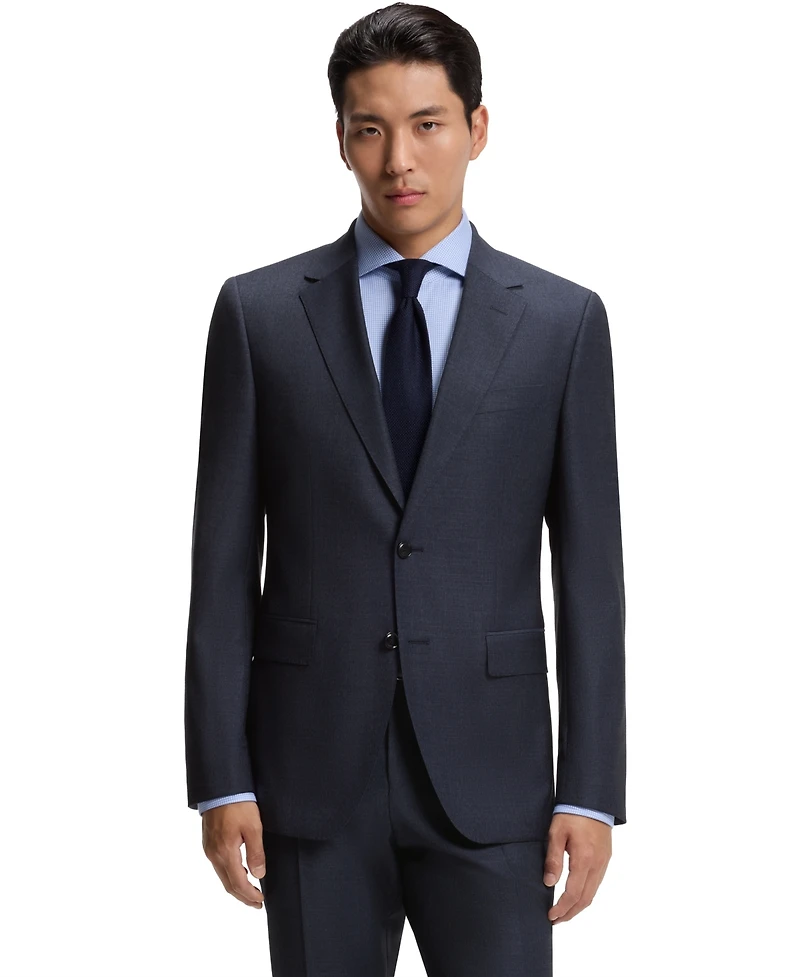 Boss by Hugo Men's Patterned Stretch Wool Two-Piece Slim-Fit Suit