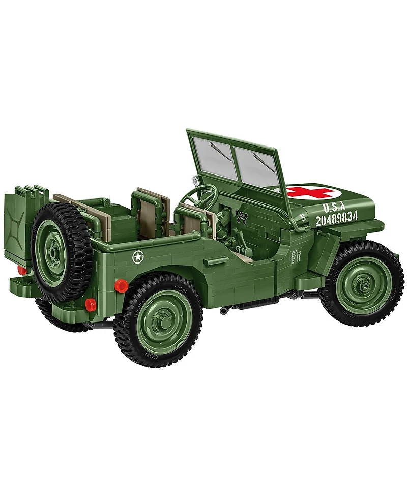 Cobi Historical Collection Wwii Jeep Willys Mb Medical 1131-Piece Building Set, Ages 11+