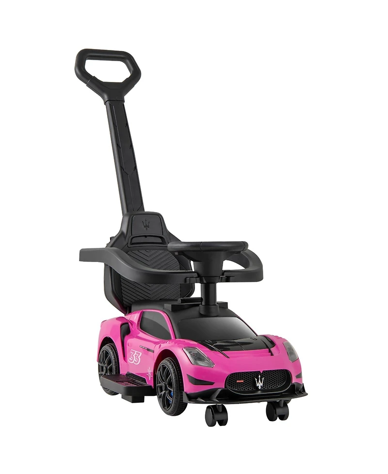 Mecale 3-in-1 Maserati Licensed Push Car with Music, 55-lb Capacity, Ages 18-60 Months