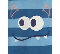 Carter's Toddler Boys' 2T-5T DreamPlush Snug-Fit Monster-Striped Top and Pants, 2-Piece Pajama Set