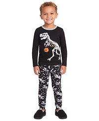 Andy & Evan Toddler Boys' 2T-4T Skeleton Dino Print Pajamas
