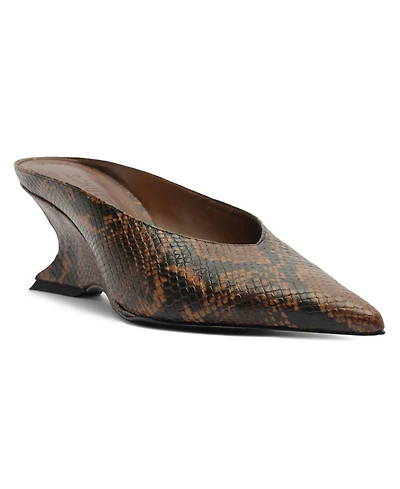 Schutz Women's Siena Mid Wedge Mule Pumps