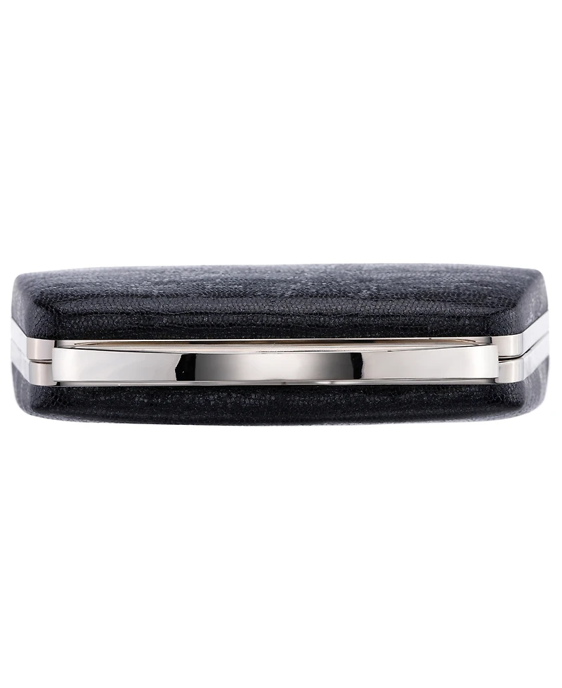 Nina Genesis Metallic Snake Small Handle Clutch Handbag