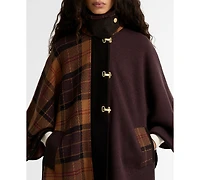 Barbour Women's Elva Tartan Wool-Blend Knitted Cape