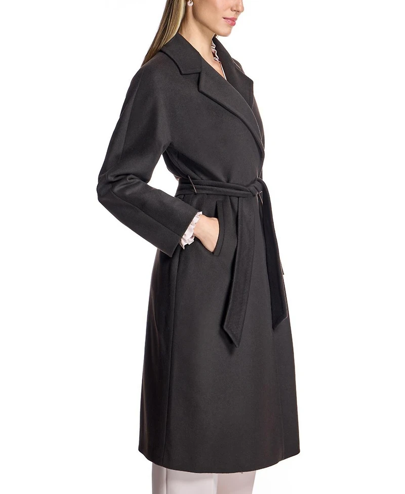 Julia & Stella By Maximilian Women's Belted Wrap Wool-Cashmere Blend Coat