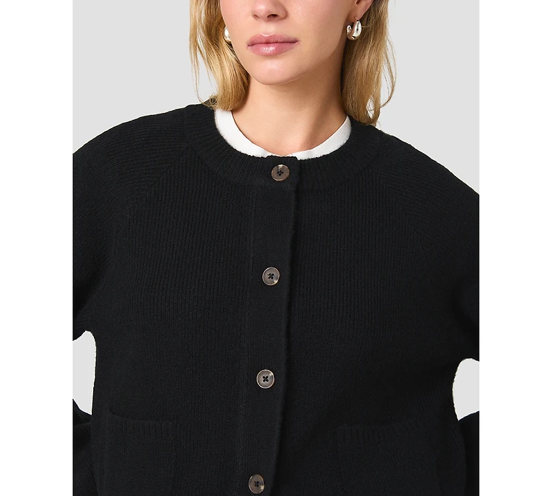 French Connection Women's Suzie Knit Cozy Crewneck Long-Sleeve Cardigan