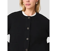 French Connection Women's Suzie Knit Cozy Crewneck Long-Sleeve Cardigan