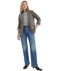 Liverpool Los Angeles Women's Herringbone Notch Collar Blazer