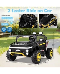 Mecale 24V 2-Seater Remote-Control Ride-On Truck, Ages 3+