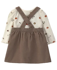 Little Planet by Carter's Baby Girls' Long-Sleeve Corduroy Top and Jumper Dress, 2-Piece Set