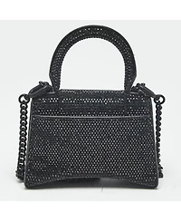 Pre-Owned Balenciaga Women's Nano Hourglass Crystal Embellished Top Handle Bag