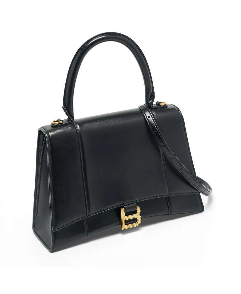 Pre-Owned Balenciaga Women's Hourglass Medium Leather Top Handle Bag