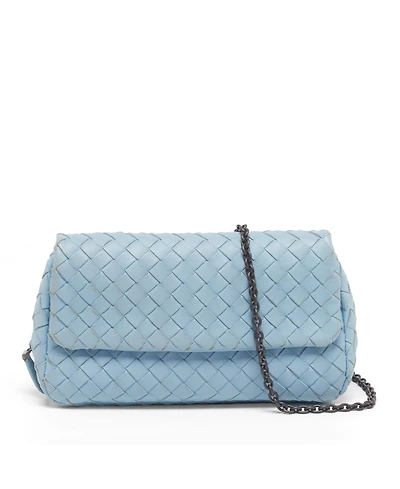 Pre-Owned Bottega Veneta Women's Intrecciato Leather Chain Crossbody Bag