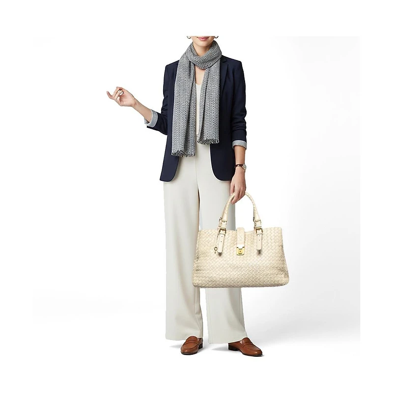Pre-Owned Bottega Veneta Roma Large Intrecciato Leather Tote