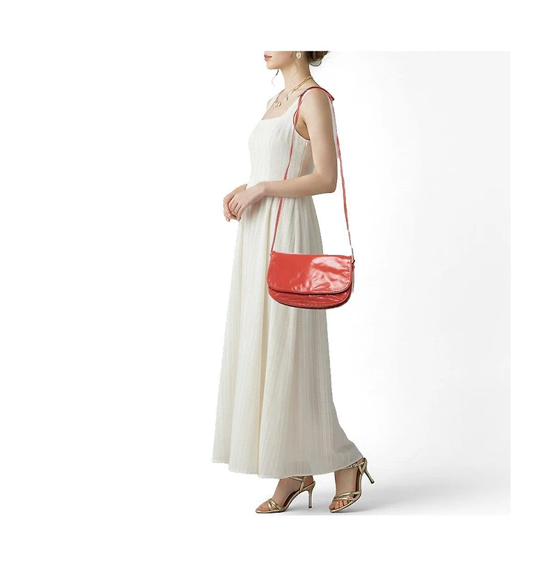 Pre-Owned Bottega Veneta Glazed Leather Flap Shoulder Bag