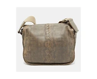 Pre-Owned Bottega Veneta Women's Gardena Karung Leather Messenger Bag