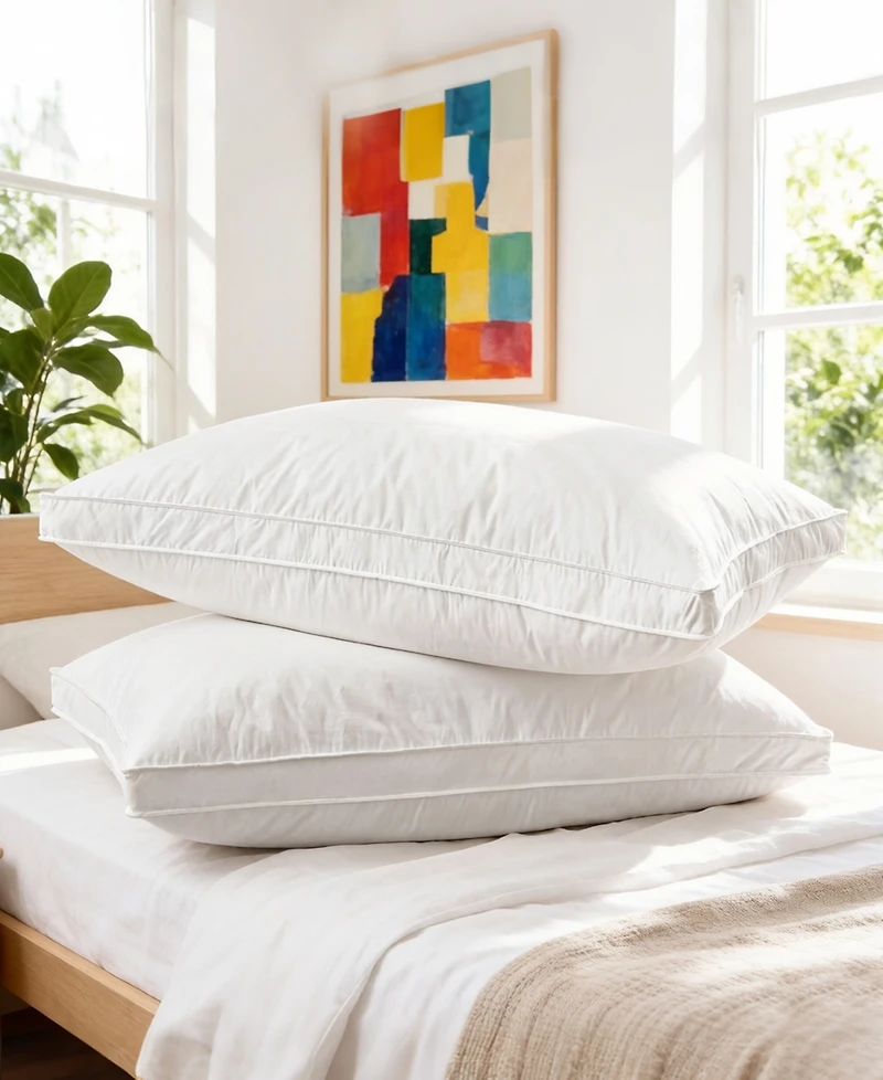 Unikome Medium Firm Goose Feather Down 2-Pack Pillows
