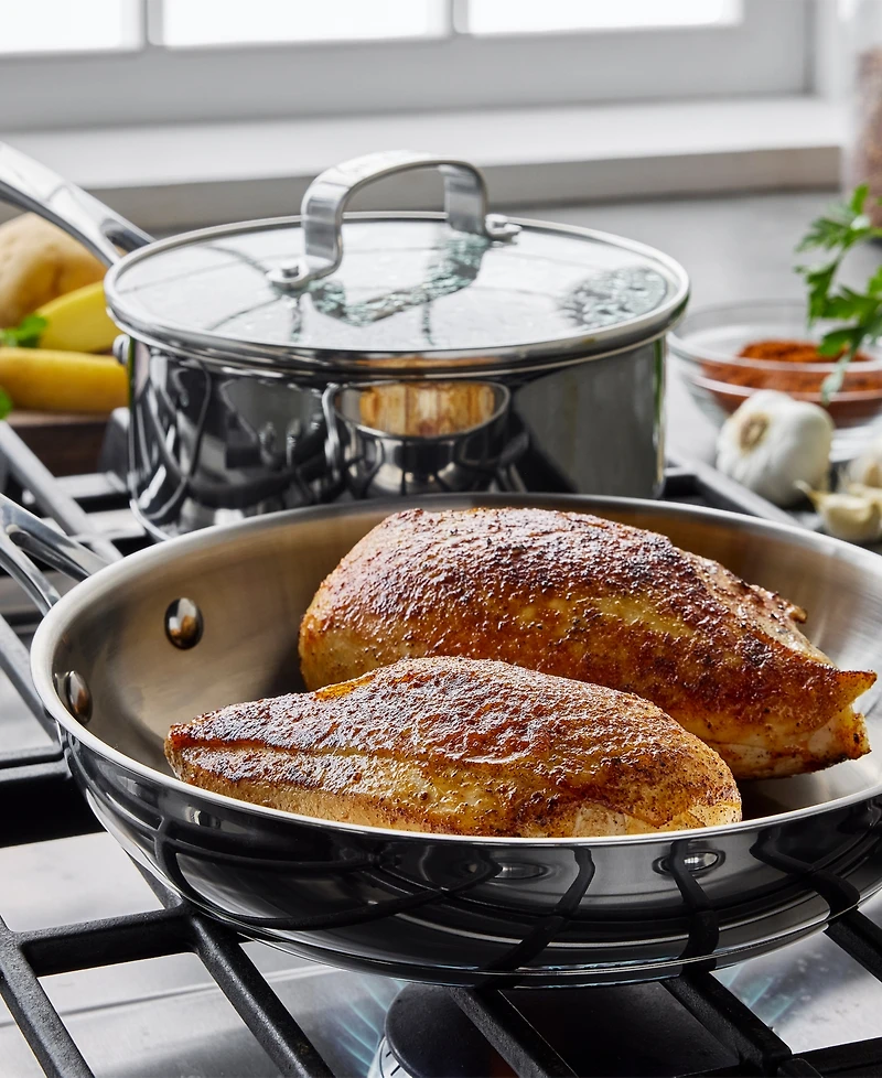 GreenPan Bobby Flay Stainless Steel 2 Piece Frypan Set
