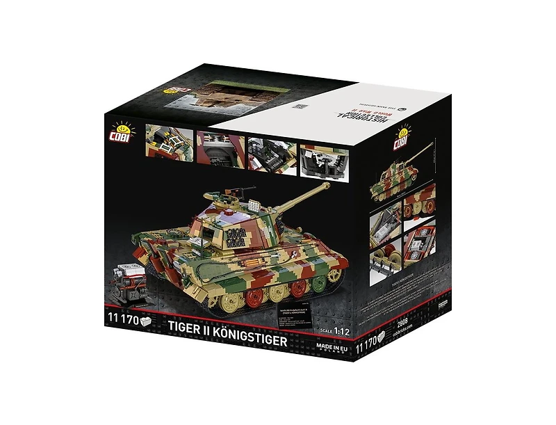 Cobi Historical Collection Wwii Tiger Ii Konigstiger Tank 11,170-Piece Building Set, Ages 14+