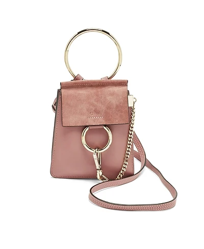 Pre-Owned Chloe Women's Faye Mini Leather and Suede Crossbody Bag