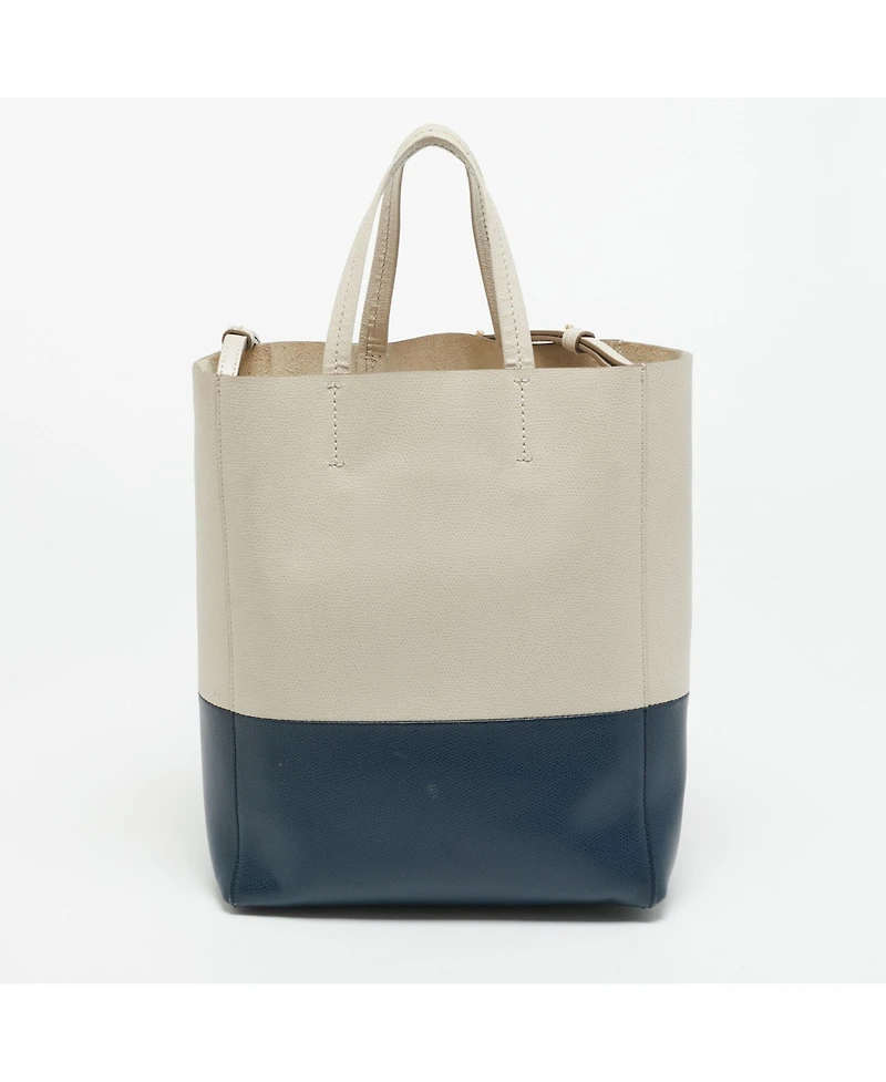 Pre-Owned Celine Women's Small Vertical Cabas Color-Block Leather Tote