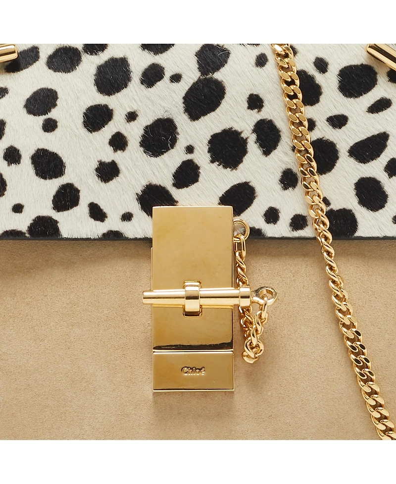 Pre-Owned Chloe women's Drew Medium Pebbled Leather Shoulder Bag