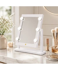 Pursonic 14" Led Hollywood Glam Mirror – Refined Brilliance Pro Lighted Makeup Mirror