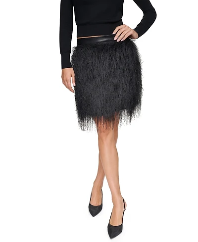 Dkny Women's City Fringe Mini Skirt