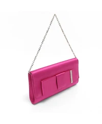 Pre-Owned Dolce & Gabbana Women's Miss Bow Embellished Satin Clutch
