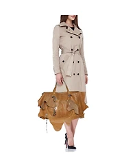 Pre-Owned Dolce & Gabbana women's Miss Monica Raffia and Leather Top Handle Satchel