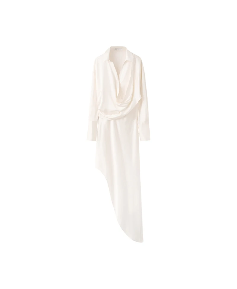 Mango Women's Long-Sleeve Asymmetrical Dress