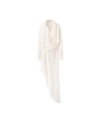 Mango Women's Long-Sleeve Asymmetrical Dress