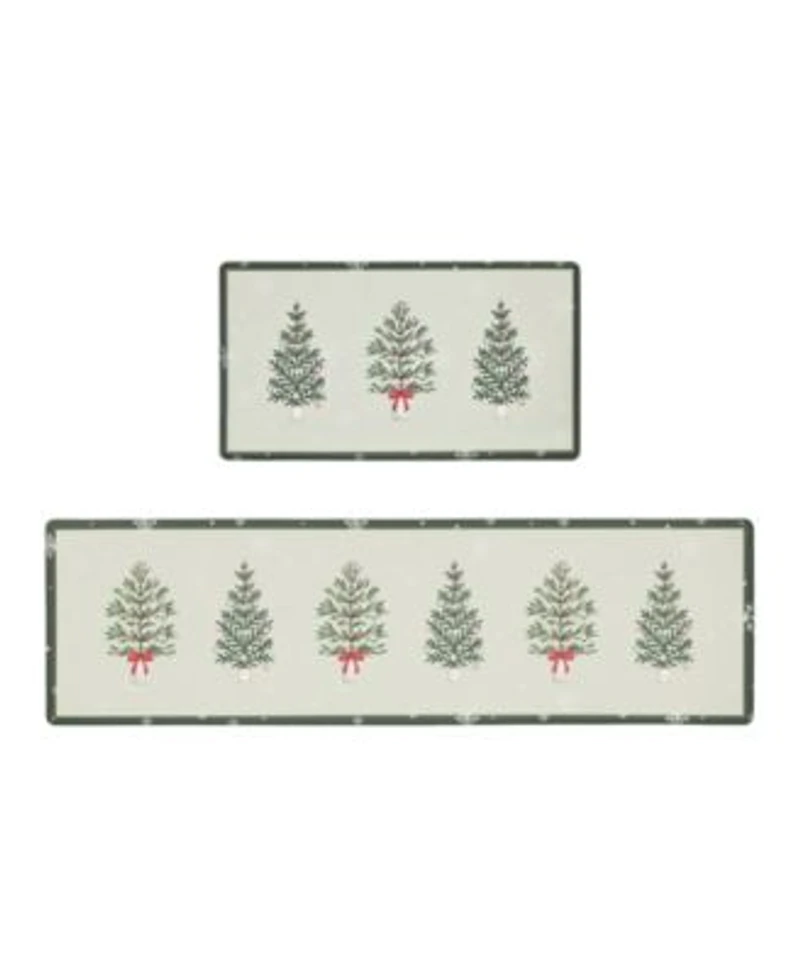 Laura Ashley Christmas Hollybrook Non Slip Kitchen Mats