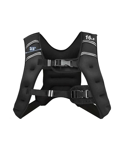 Glintex Weighted Vest, 16 lbs Neoprene with Reflective Strips
