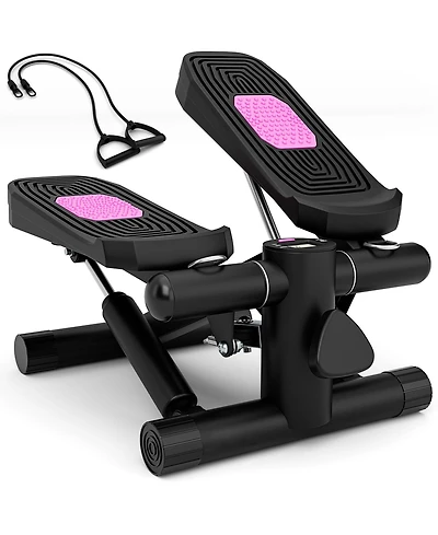 Glintex Mini Stepper with 2 Resistance Bands, Holds 220 lbs