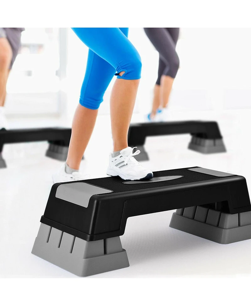 Glintex Aerobic Step Platform, 3 Heights at 5, 7 and 9 in, Holds 330 lbs.