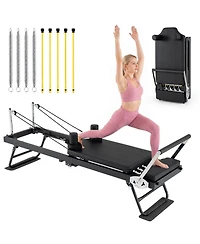 Glintex Pilates Reformer, Foldable 84 in Frame, Holds 660 lbs