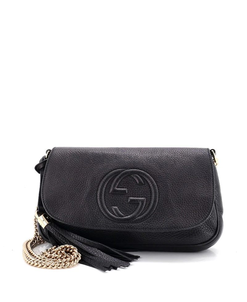 Pre-Owned Gucci Medium Soho Chain Crossbody Bag Leather