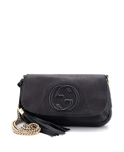 Pre-Owned Gucci Medium Soho Chain Crossbody Bag Leather
