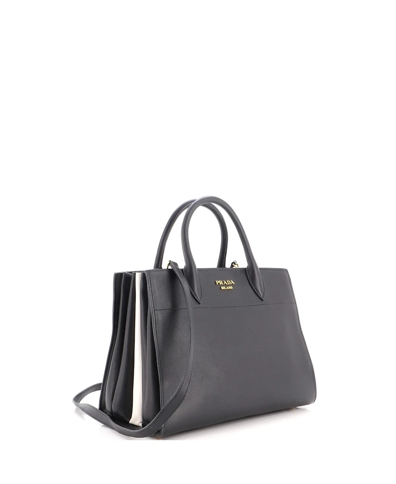 Pre-Owned Prada Medium Bibliotheque Tote Saffiano with City Calf
