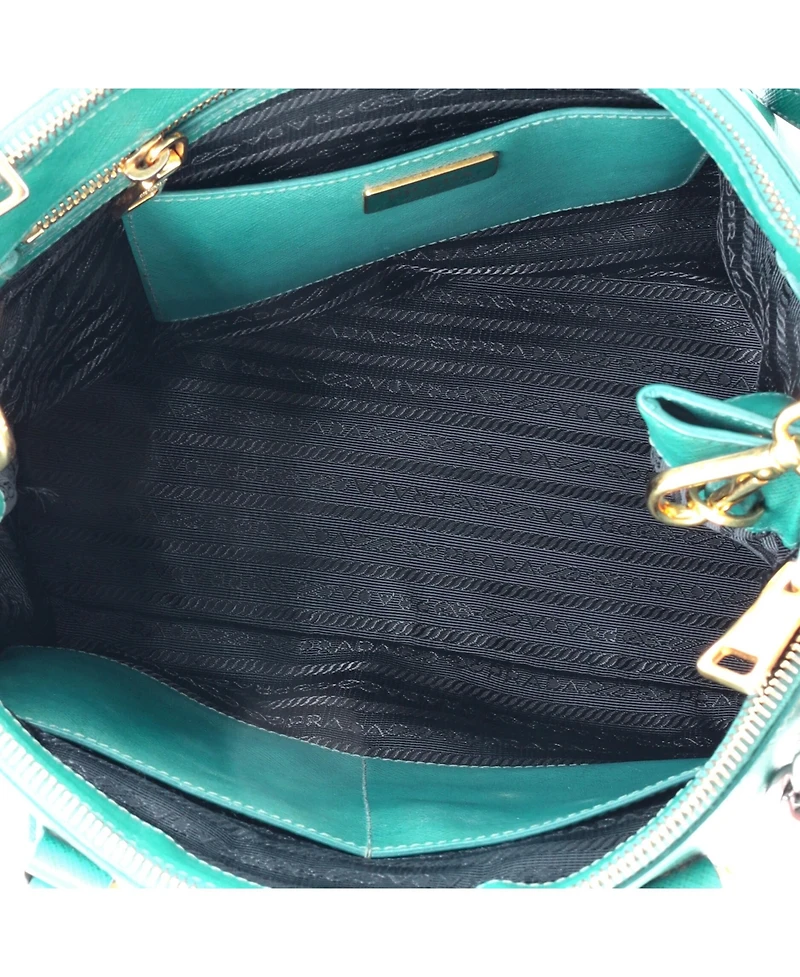 Pre-Owned Prada Medium Front Pocket Double Zip Lux Tote Saffiano Leather