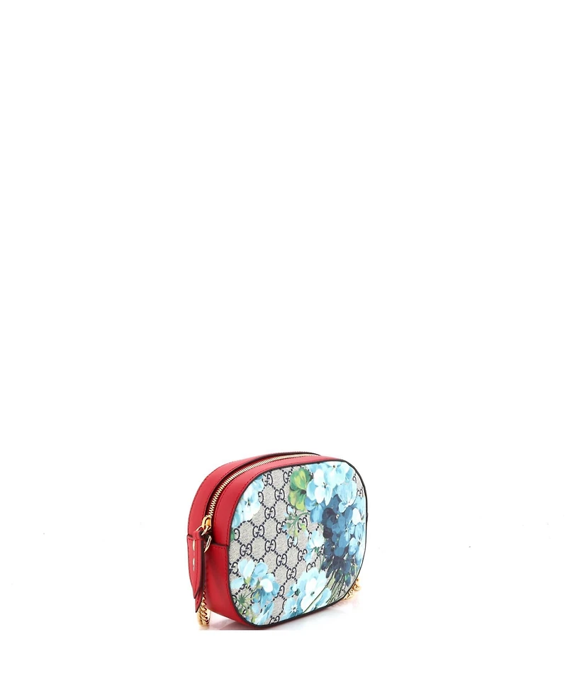 Pre-Owned Gucci Mini Chain Crossbody Bag Blooms Print Gg Coated Canvas