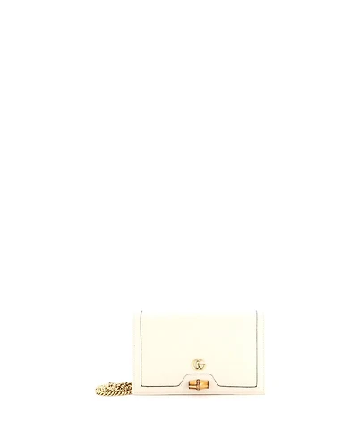 Pre-Owned Gucci Mini Diana Bamboo Chain Flap Bag Leather