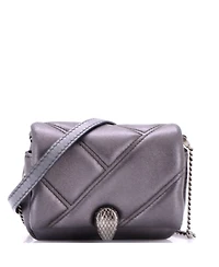 Pre-Owned Bvlgari Micro Serpenti Cabochon Shoulder Bag Diagonal Quilted Leather