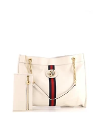 Pre-Owned Gucci Large Rajah Chain Tote Leather